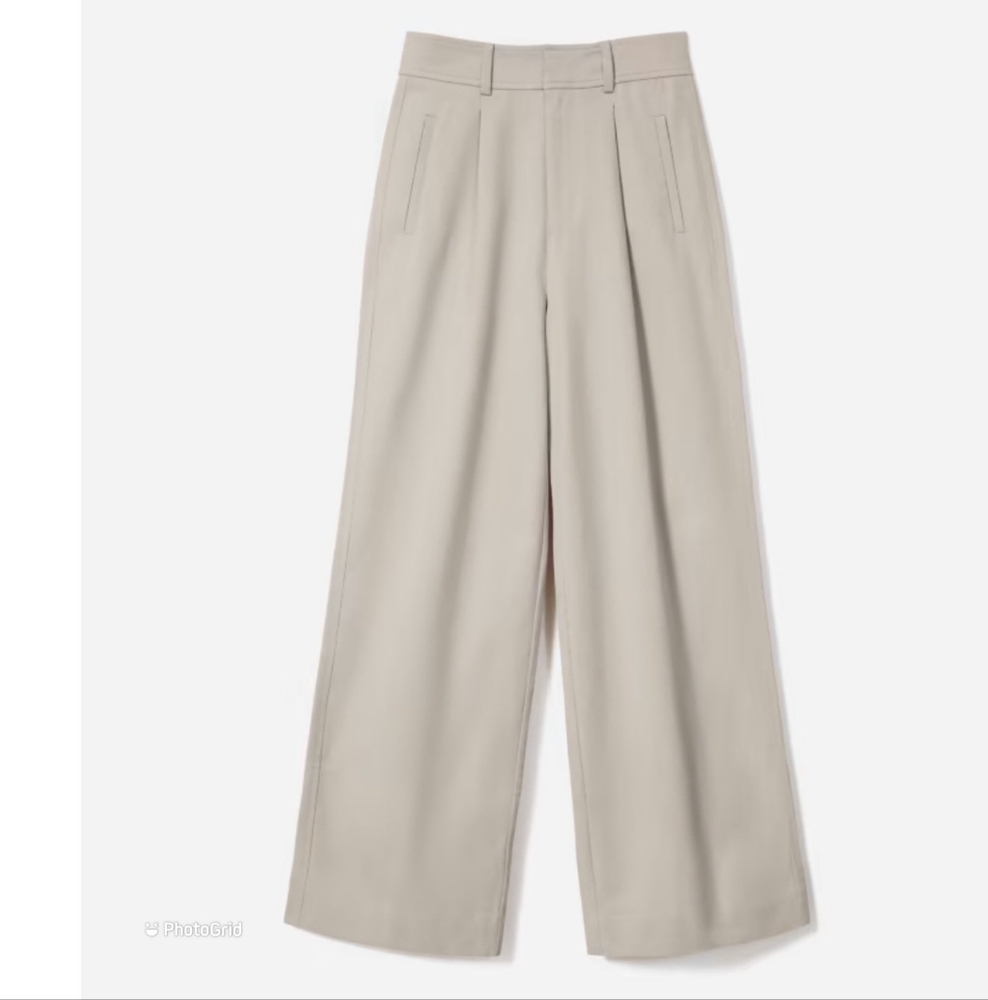Everlane Way High Drape Pants In Sandstone